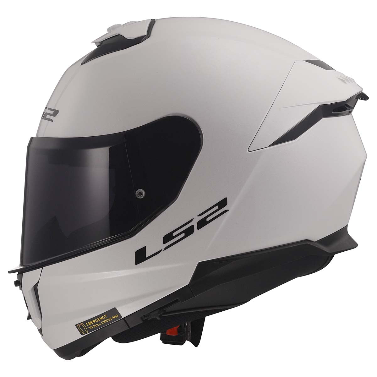 LS2 Helmets Stream II Full Face Motorcycle Helmet W/ SunShield (Gloss White - Medium)