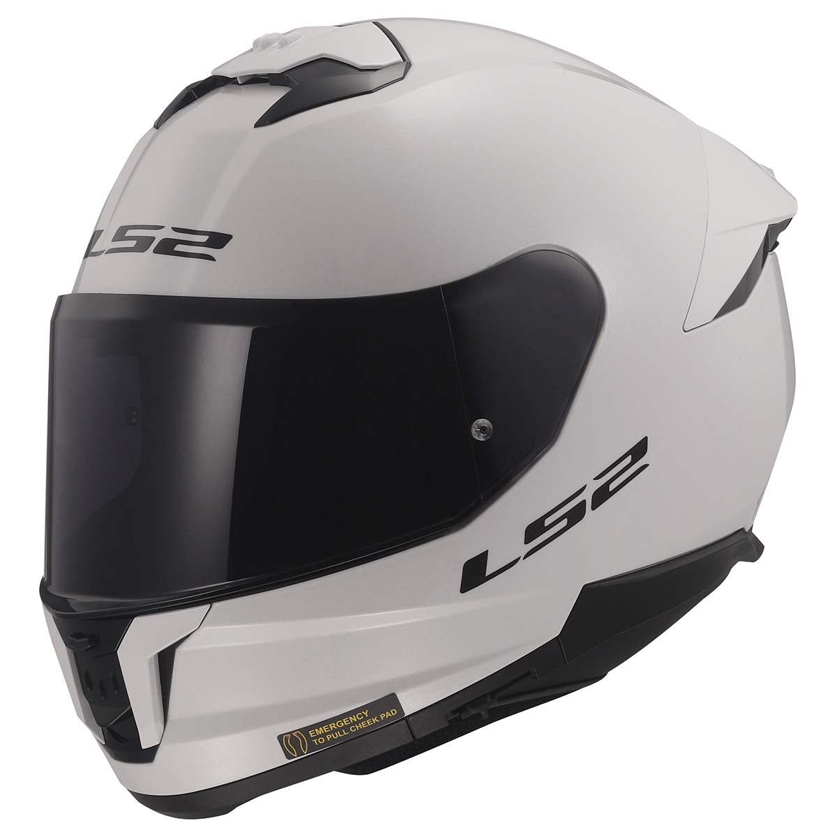 LS2 Helmets Stream II Full Face Motorcycle Helmet W/ SunShield (Gloss White - Medium)