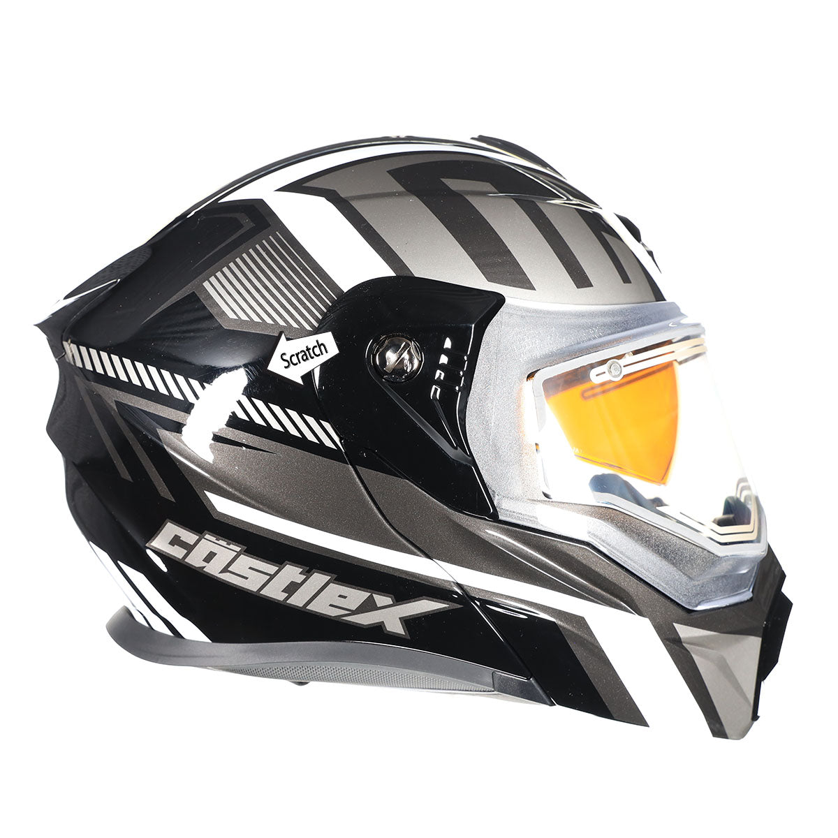 Castle X EXO-CX950 Slash Electric Snow Helmet (Black/Gray - 2X-Large)