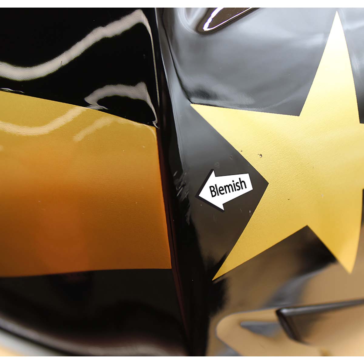 Torc T-28 Modular Gold Star Helmet (Gloss Black - X-Large)