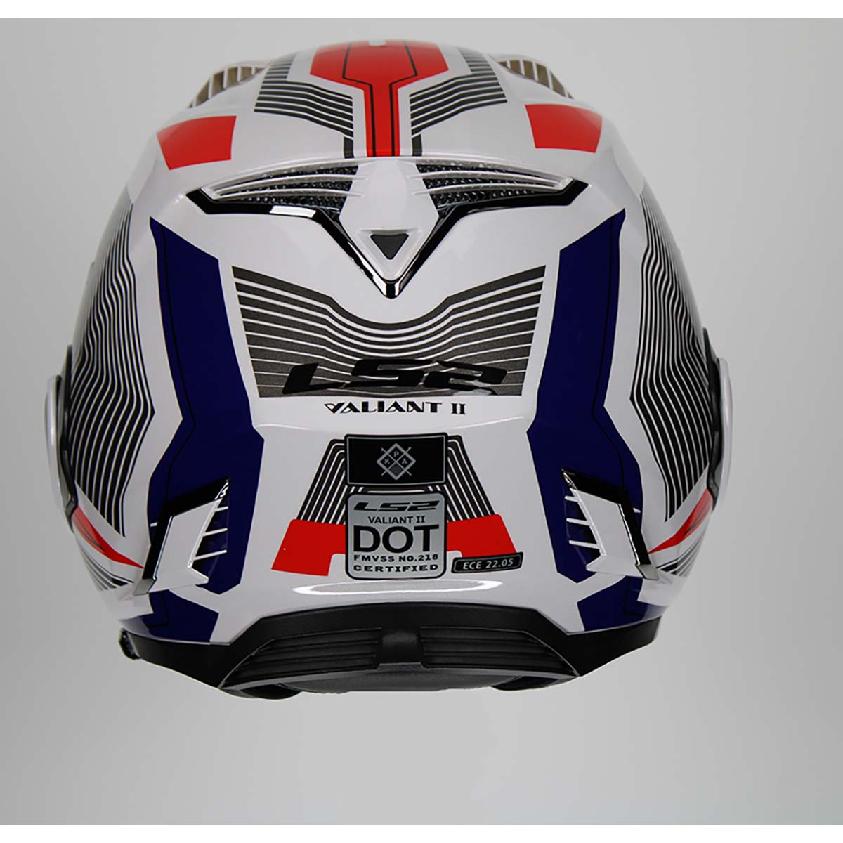 LS2 Helmets Valiant II Revo Modular Helmet (White Red Blue - X-Small)