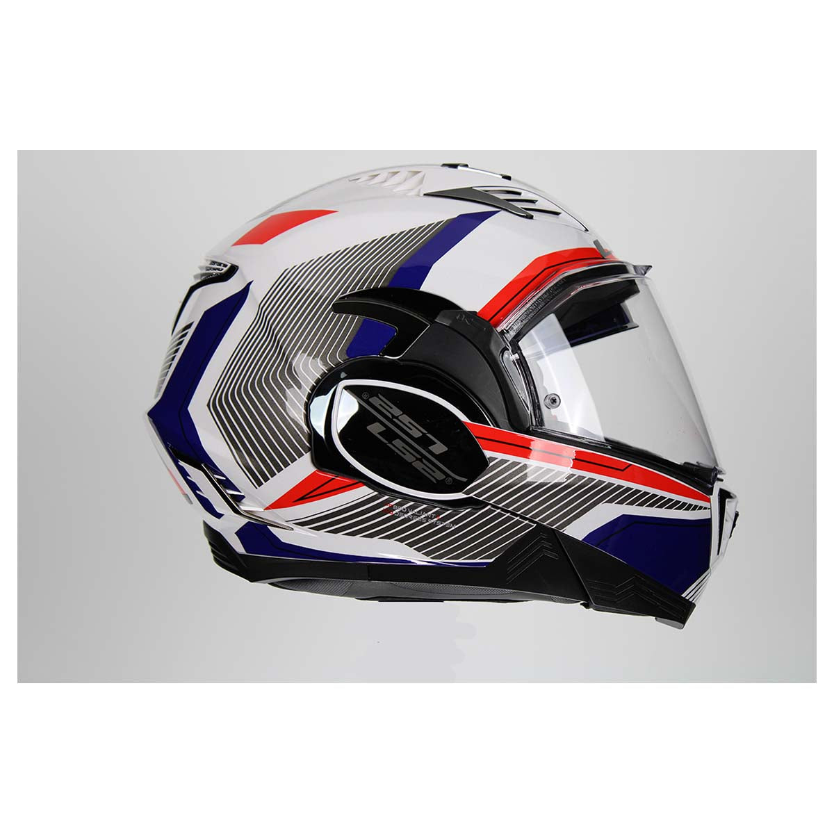 LS2 Helmets Valiant II Revo Modular Helmet (White Red Blue - X-Small)