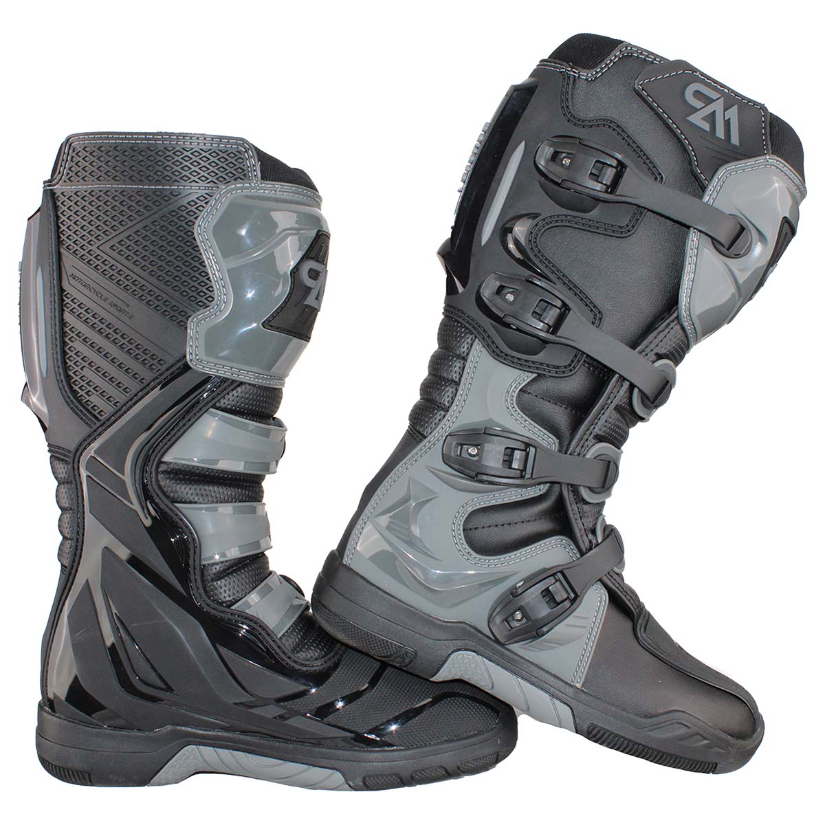 Pure Adrenaline Men's Torched Series MX Boot (Black/Gray - 9)