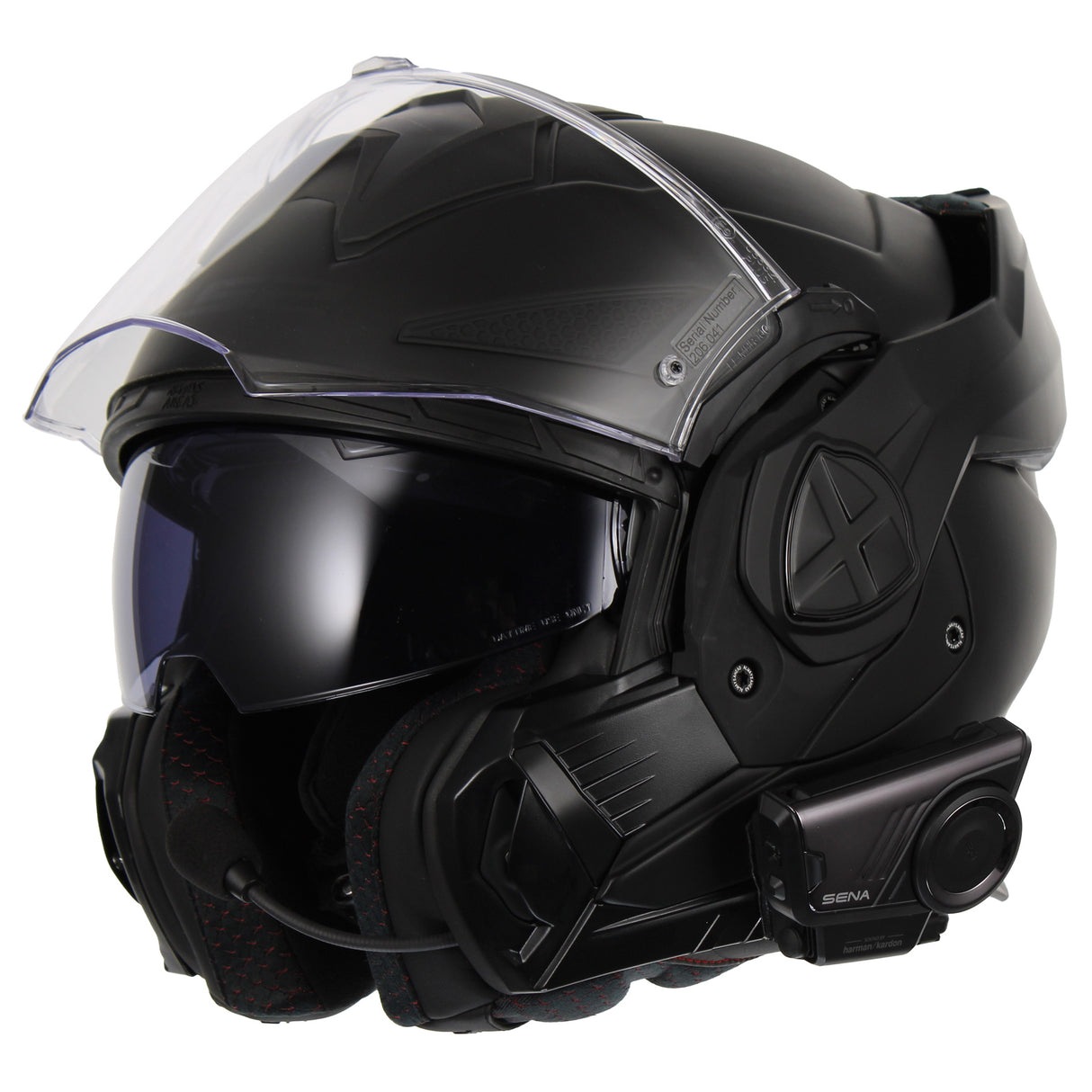 LS2 Helmets Advant X Modular Helmet with Preinstalled Sena 60S Mesh Bluetooth Headset