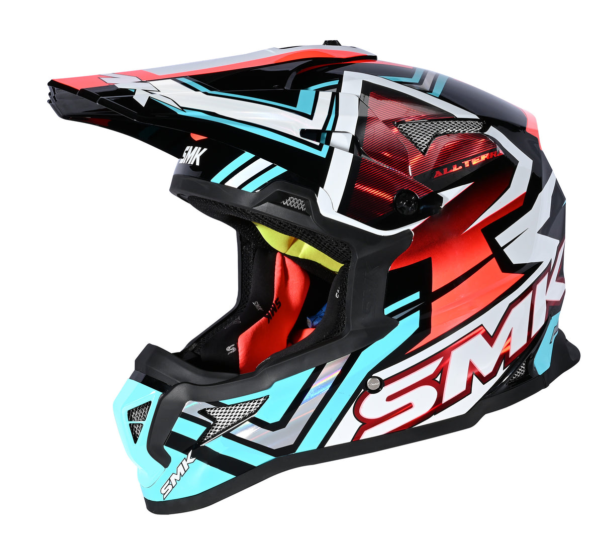 SMK Helmets Allterra X-Aces Chrome Off Road Motorcycle Helmet