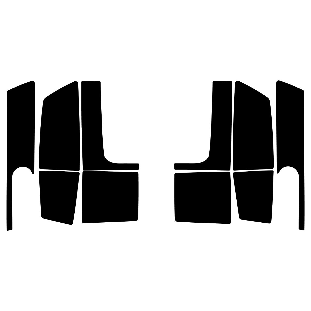 Reflective Decals for BMW 1100/1150 RT/RS Rear & Side Bag (Black)