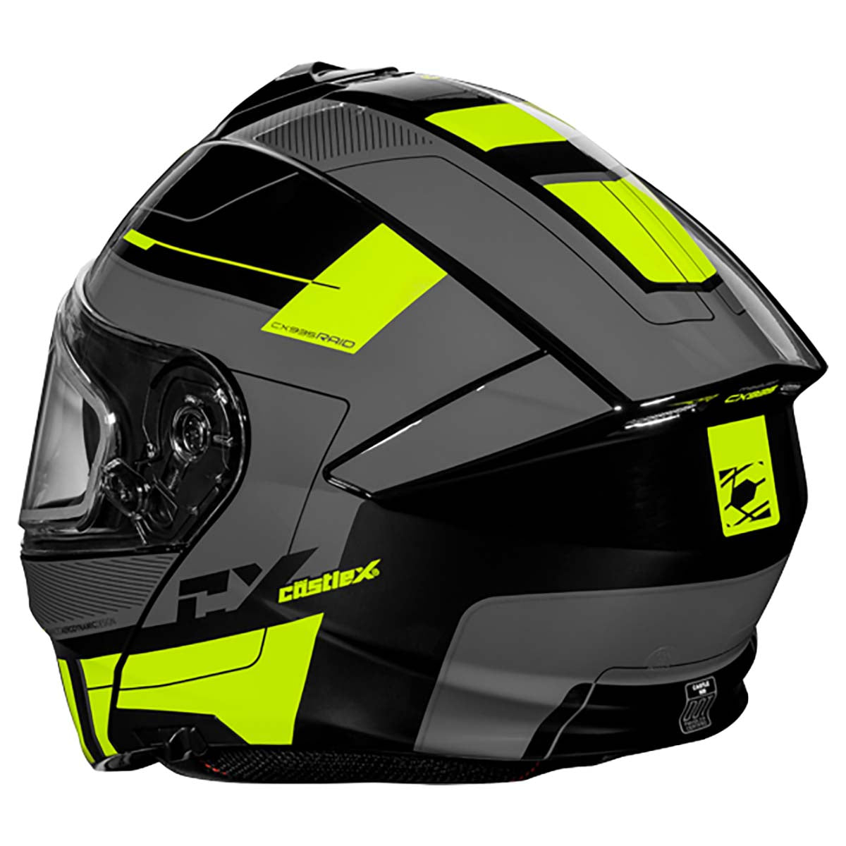 Castle X CX935 Raid Modular Electric Snow Helmet (Gloss Hi-Vis/Charcoal - 3X-Large)