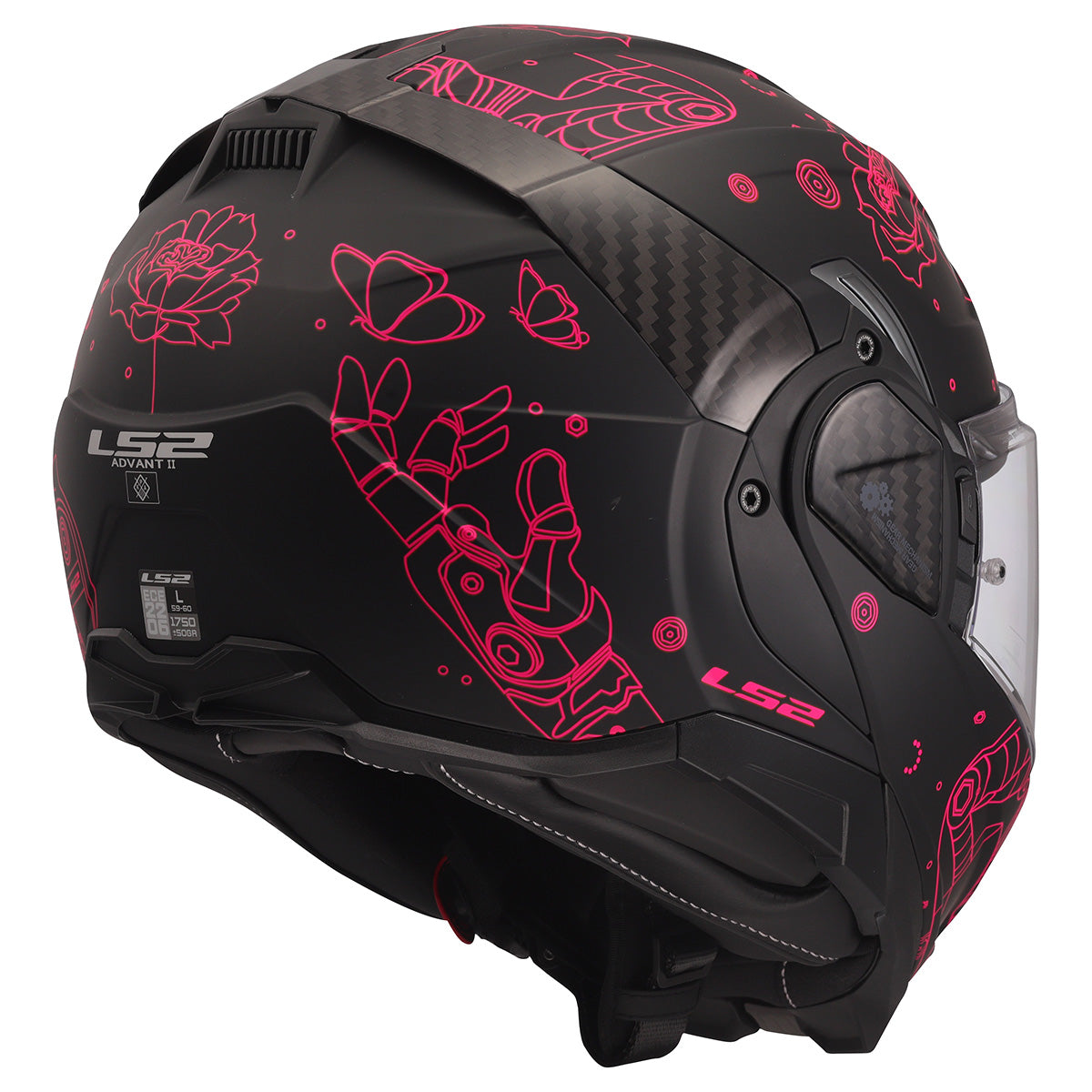 LS2 Helmets Advant II Modular Motorcycle Helmet W/ SunShield