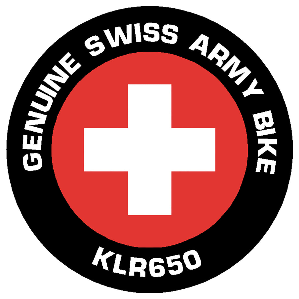 Reflective Genuine Swiss Army Bike Decal