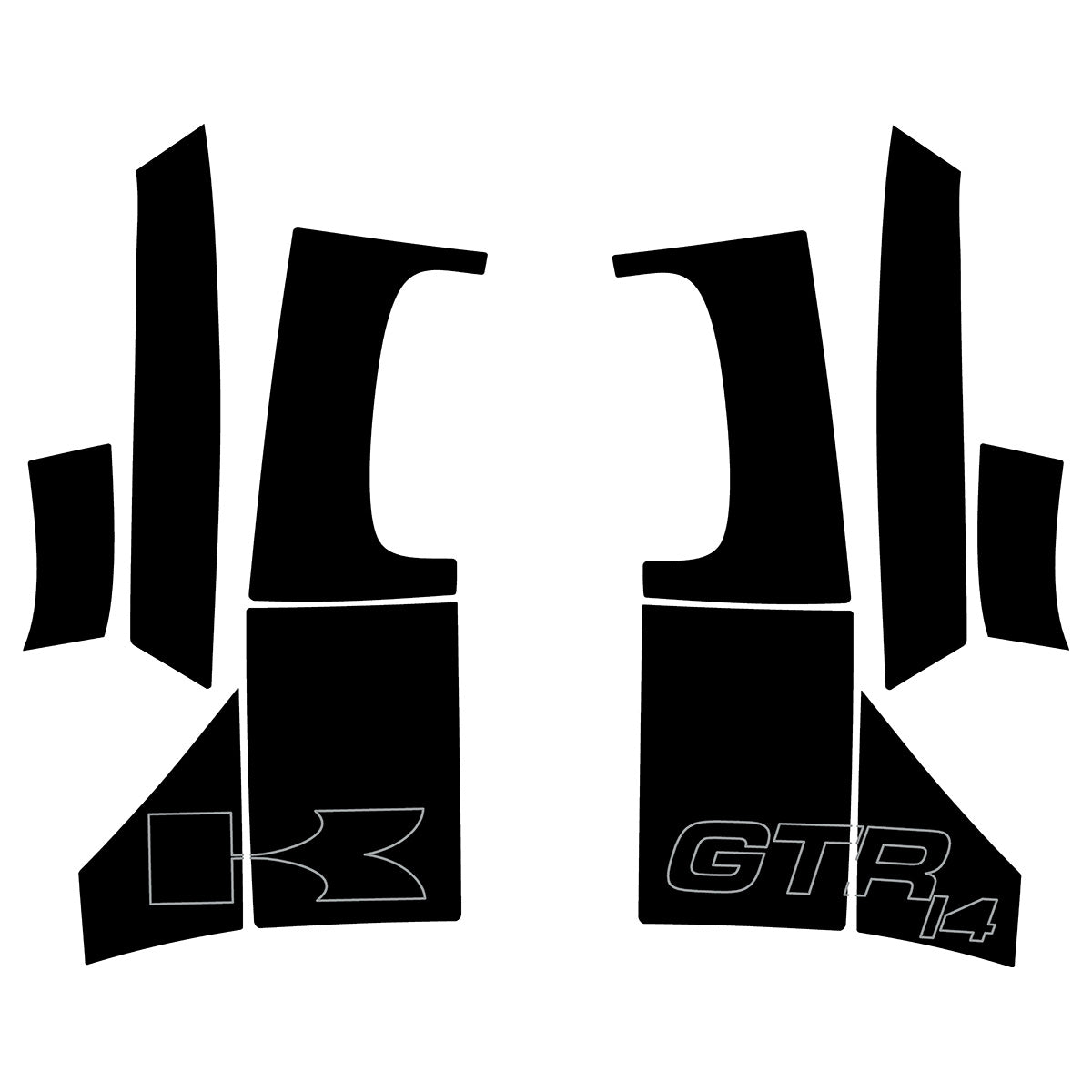 Reflective Decals for Kawasaki Concours 14 / GTR1400 Rear & Side Bags