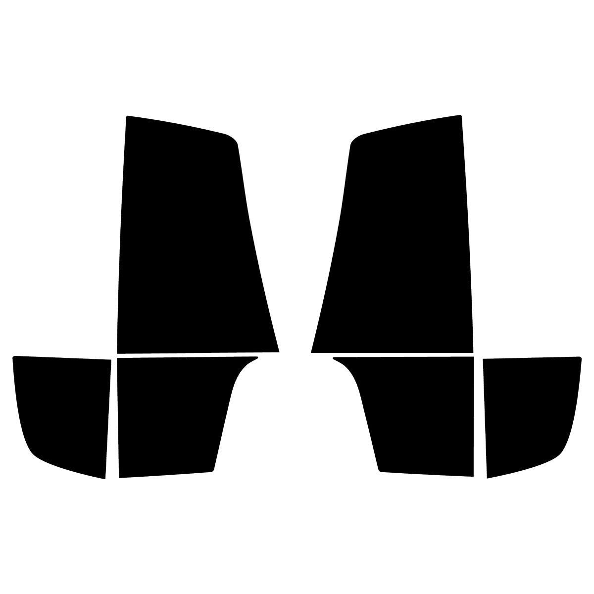 Reflective Decals for Honda ST1300 Rear Bags (Black)