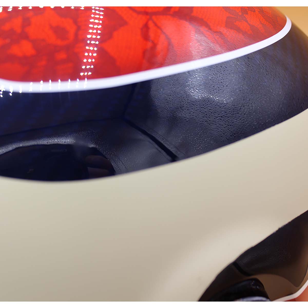 Bell Bullitt Carbon Cruiser Helmet - Carbon Hustle Matte/Gloss Red/Sand/Candy Blue - Medium
