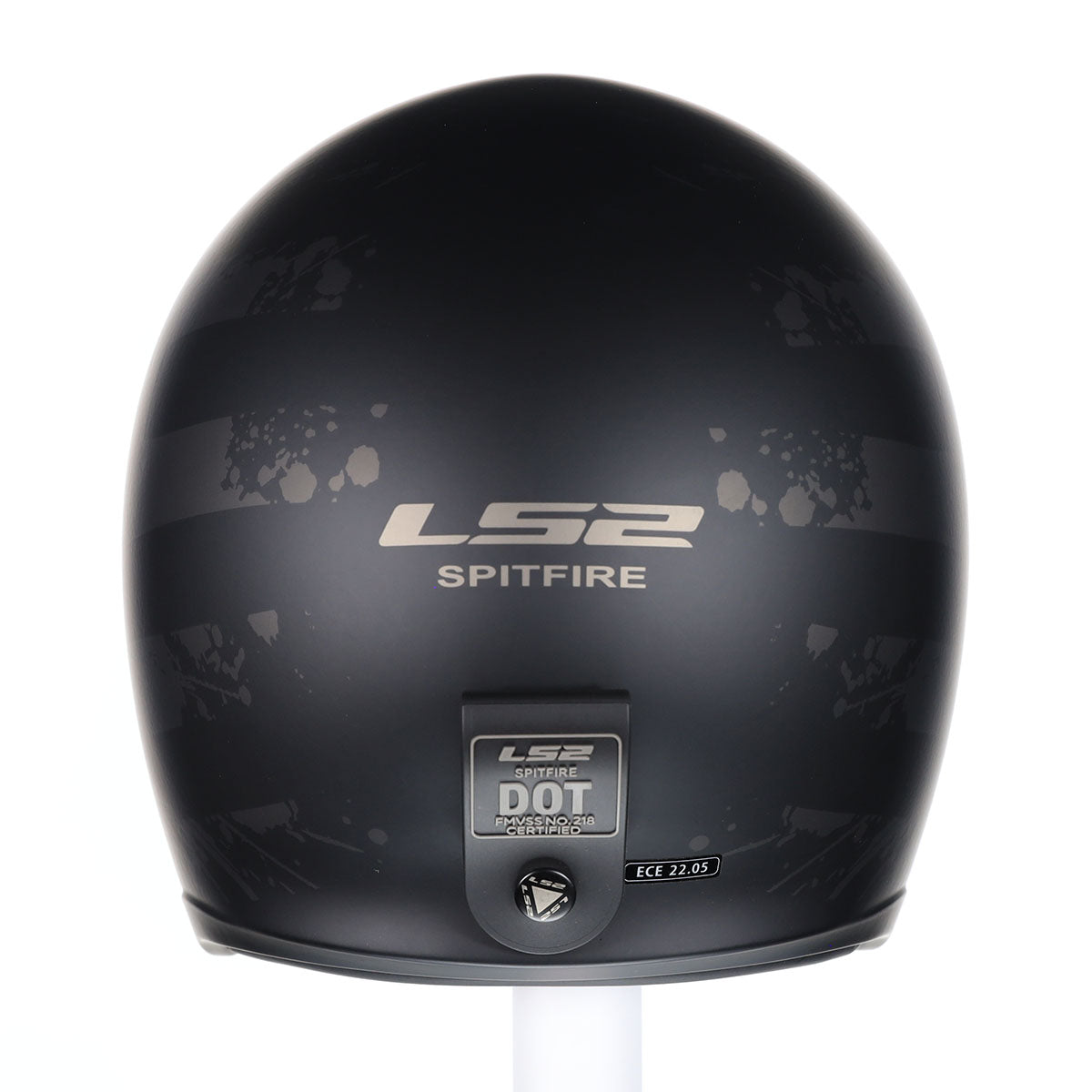 LS2 Helmets Open Face Spitfire Helmet (Black Flag Matte - X-Small)