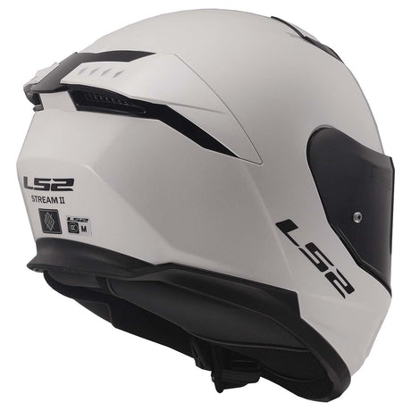 LS2 Helmets Stream II Full Face Motorcycle Helmet W/ SunShield (Gloss White - X-Large)