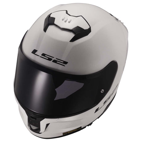 LS2 Helmets Stream II Full Face Motorcycle Helmet W/ SunShield (Gloss White - Large)