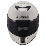 LS2 Helmets Stream II Full Face Motorcycle Helmet W/ SunShield (Gloss White - Medium)