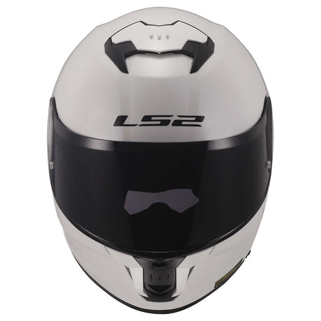 LS2 Helmets Stream II Full Face Motorcycle Helmet W/ SunShield (Gloss White - X-Large)