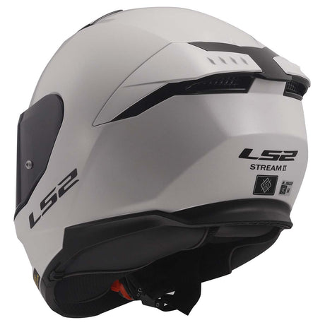 LS2 Helmets Stream II Full Face Motorcycle Helmet W/ SunShield (Gloss White - X-Large)
