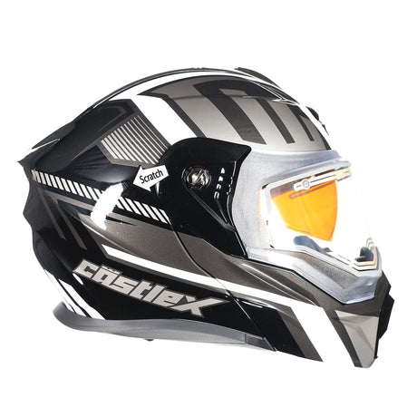 Castle X EXO-CX950 Slash Electric Snow Helmet (Black/Gray - 2X-Large)