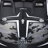 Bell Qualifier Street Helmet (Stealth Camo Matte Black / White - X-Small)