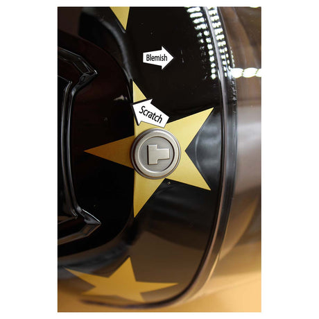 Torc T-28 Modular Gold Star Helmet (Gloss Black - X-Large)