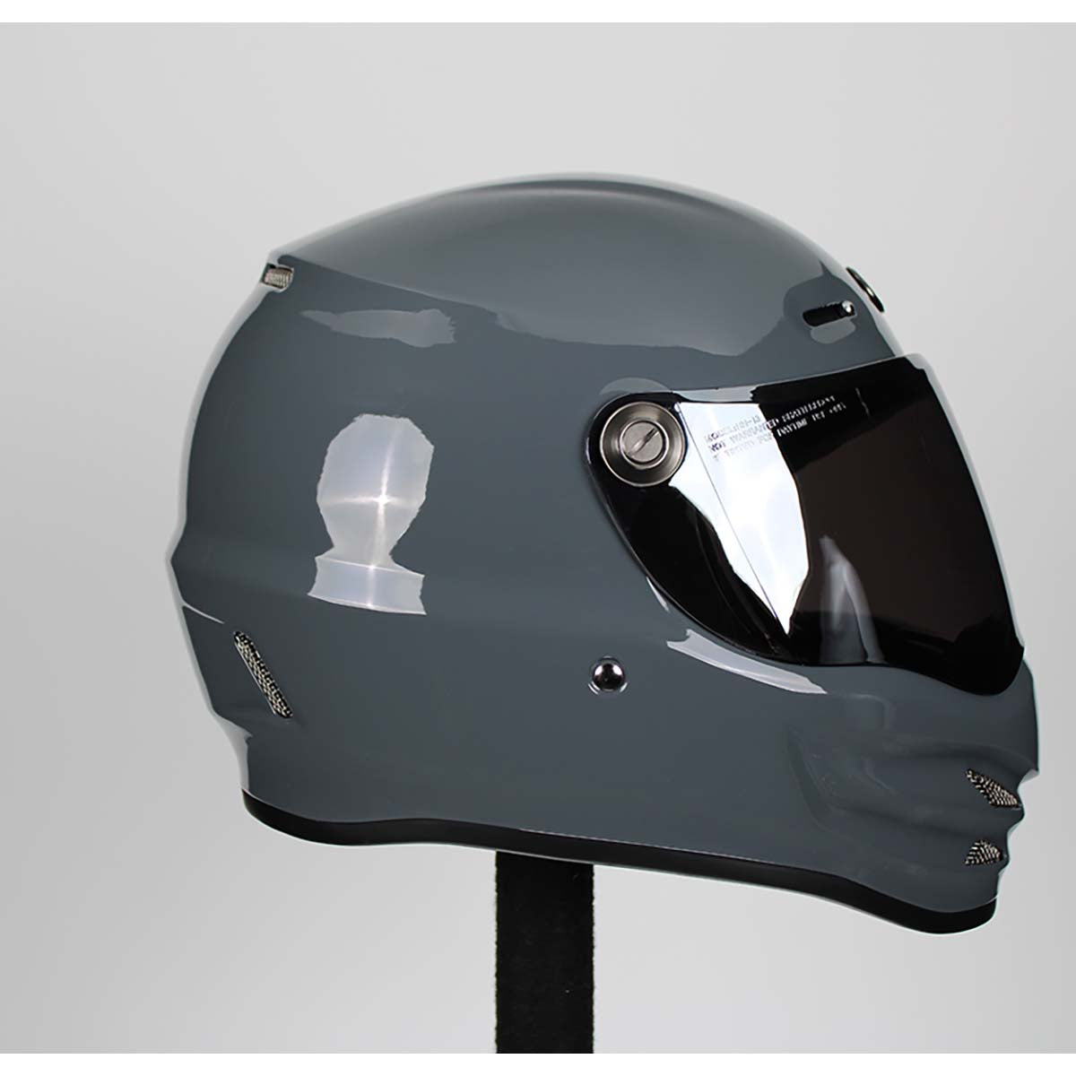 Torc T-9 Retro Full Face Nardo Helmet (Gloss Grey - Large)