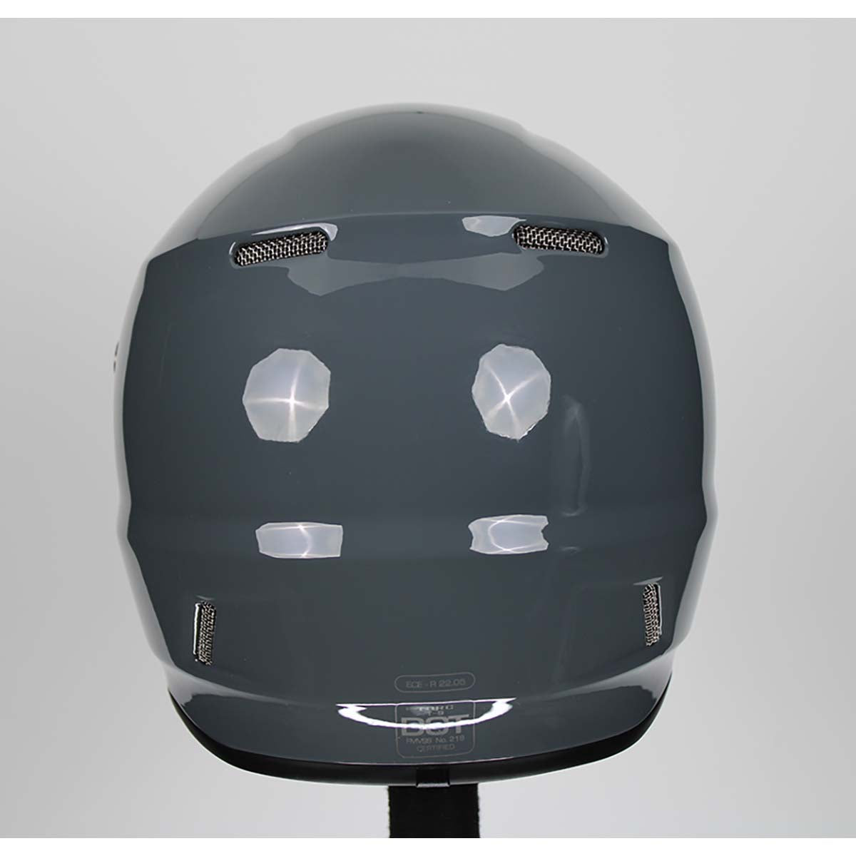 Torc T-9 Retro Full Face Nardo Helmet (Gloss Grey - X-Large)