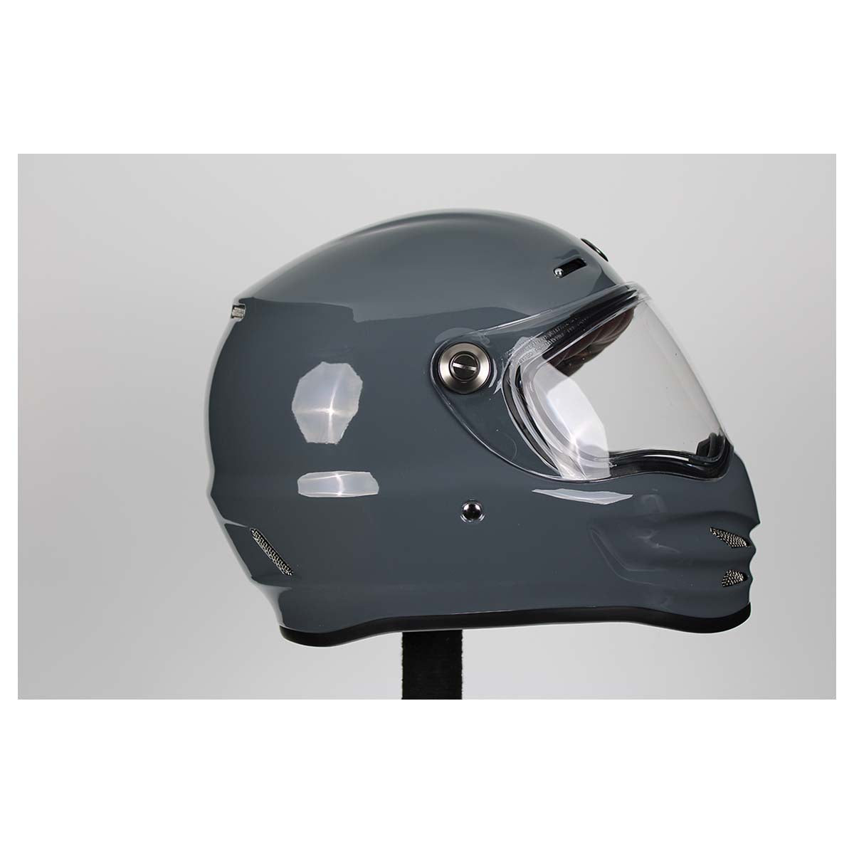 Torc T-9 Retro Full Face Nardo Helmet (Gloss Grey - X-Large)