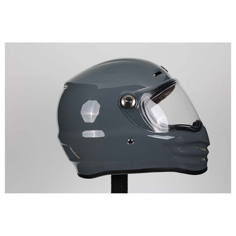 Torc T-9 Retro Full Face Nardo Helmet (Gloss Grey - X-Large)
