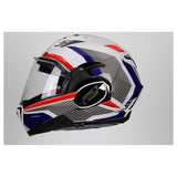 LS2 Helmets Valiant II Revo Modular Helmet (White Red Blue - X-Small)