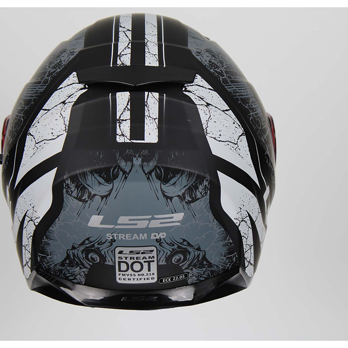 LS2 Helmets Full Face Stream Evo Throne Helmet (Matte Black Titanium X-Small)