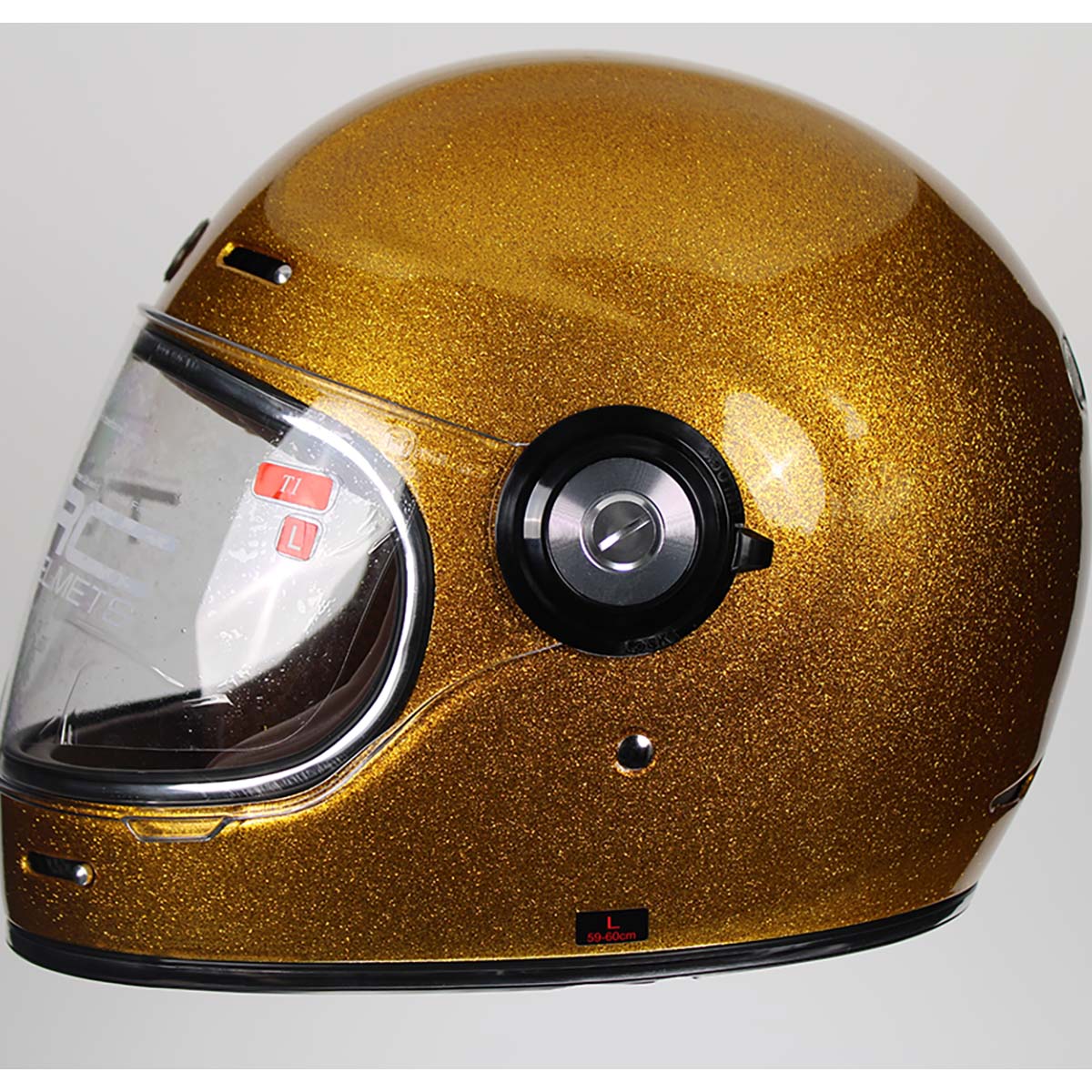 classic motorcycle helmets gold flexk BELL Bullitt Solid Street Helmet Gloss Flake Motor Sports Zone 70's Helmets Green Vintage "Super