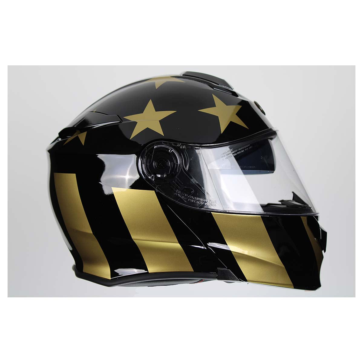 Torc T-28 Modular Gold Star Helmet (Gloss Black - X-Large)