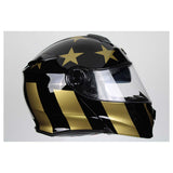Torc T-28 Modular Gold Star Helmet (Gloss Black - X-Large)