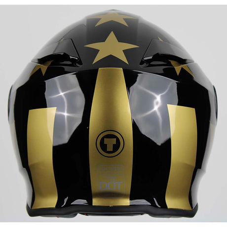 Torc T-28 Modular Gold Star Helmet (Gloss Black - Medium)
