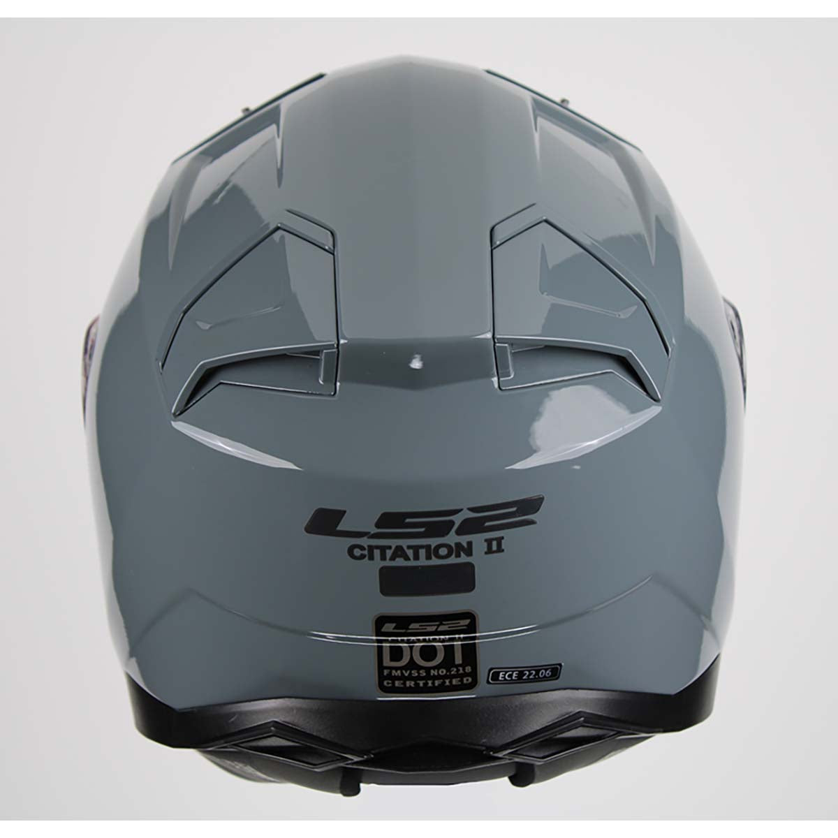 ls2 dot helmet LS2 Helmets Full Face Citation II Helmet (Gloss Battleship Gray
