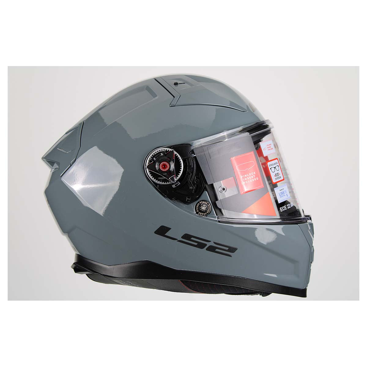 LS2 Helmets Full Face Citation II Helmet (Gloss Battleship Gray LS2 Helmets Full Face Citation II Helmet (Gloss Battleship Gray