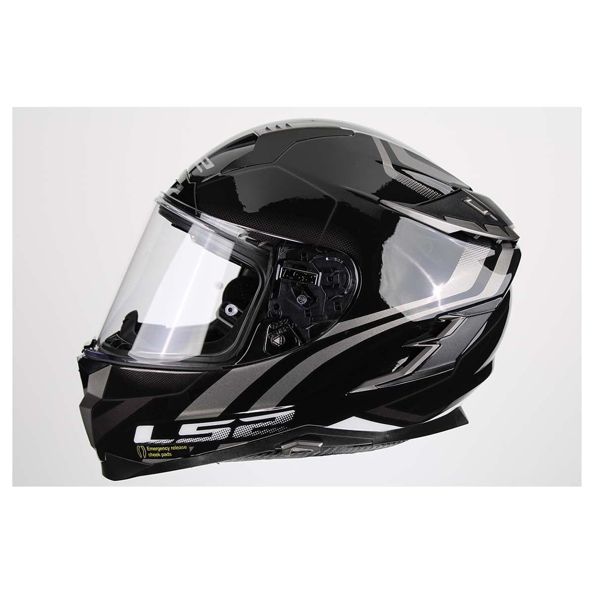ls2 challenger gt carbon helmet LS2 Helmets Challenger GT Propeller Full Face Street Helmet (Matte Black Titanium/Gray