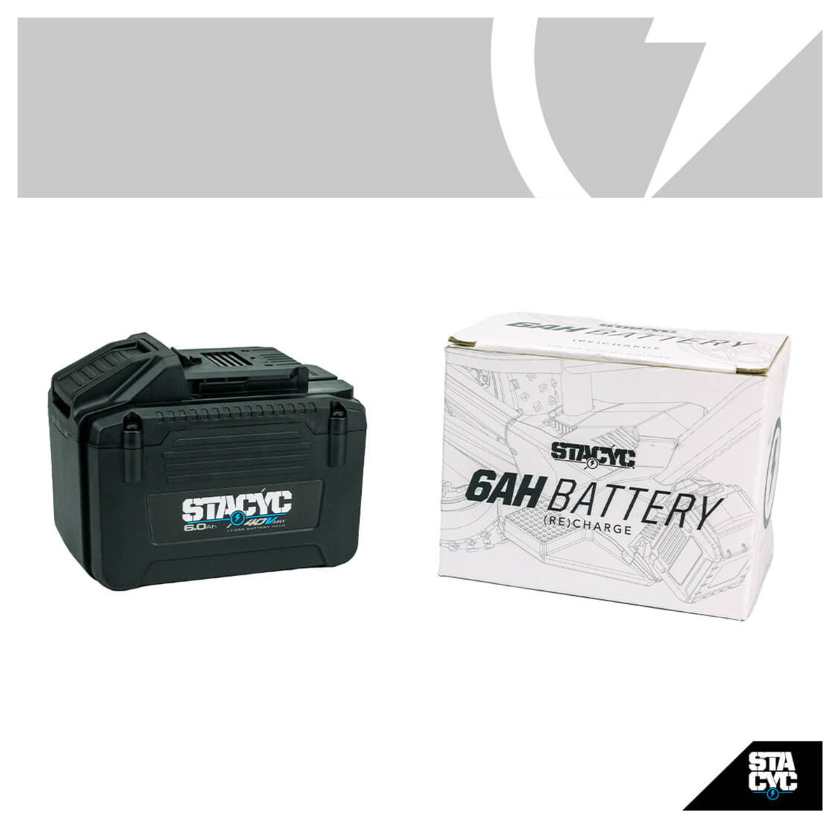 Stacyc 6AH Replacement Battery for 16eDrive Elite, 18eDrive, & 20eDrive (Black)