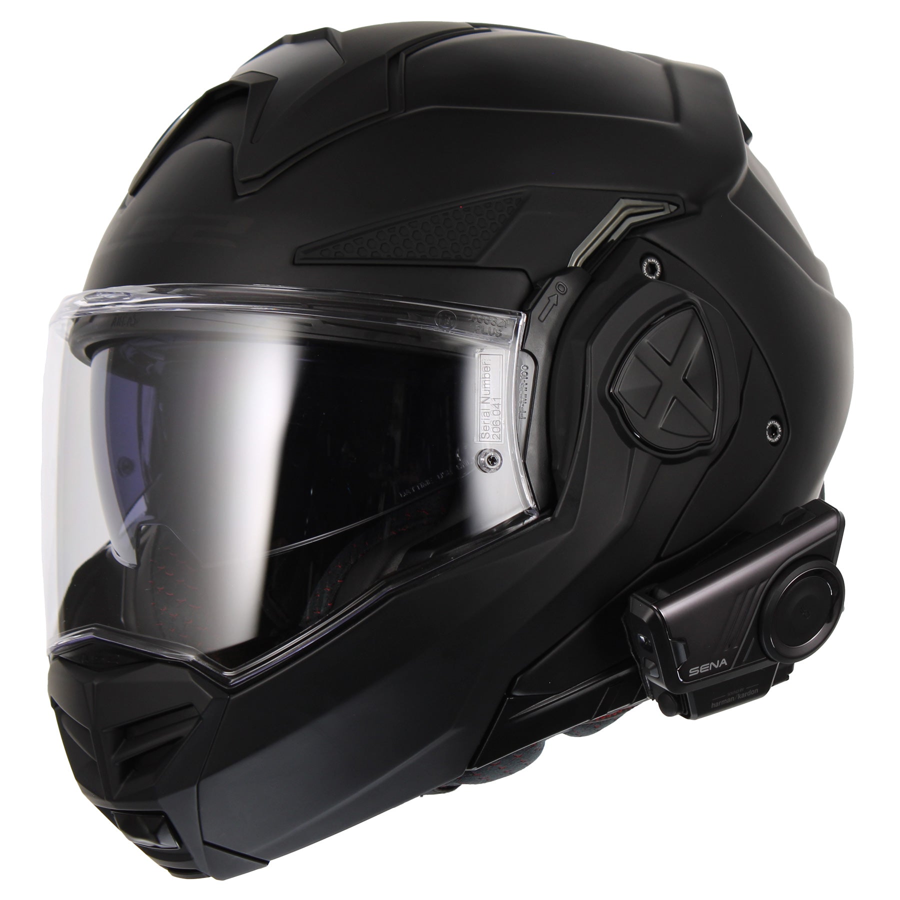 LS2 Helmets Advant X Modular Helmet with Preinstalled Sena 60S Mesh Bl – Black Hills Moto