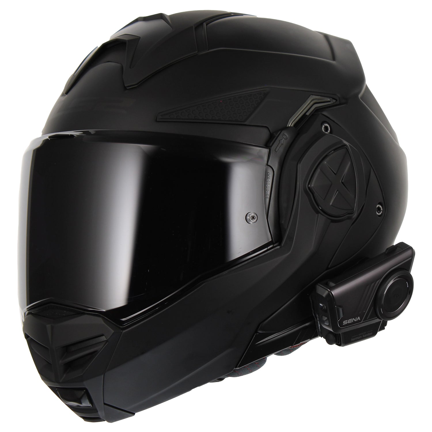 LS2 Helmets Advant X Modular Helmet with Preinstalled Sena 60S Mesh Bluetooth Headset