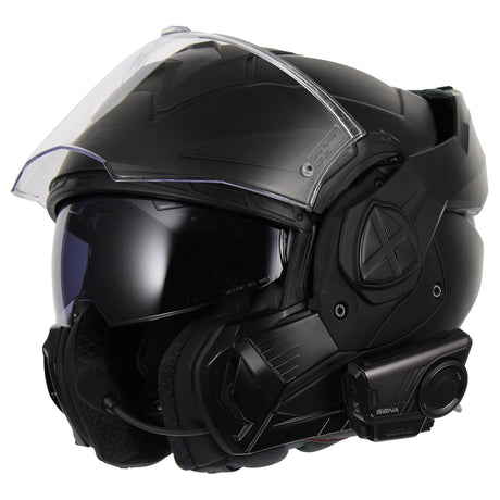 LS2 Helmets Advant X Modular Helmet with Preinstalled Sena 60S Mesh Bluetooth Headset