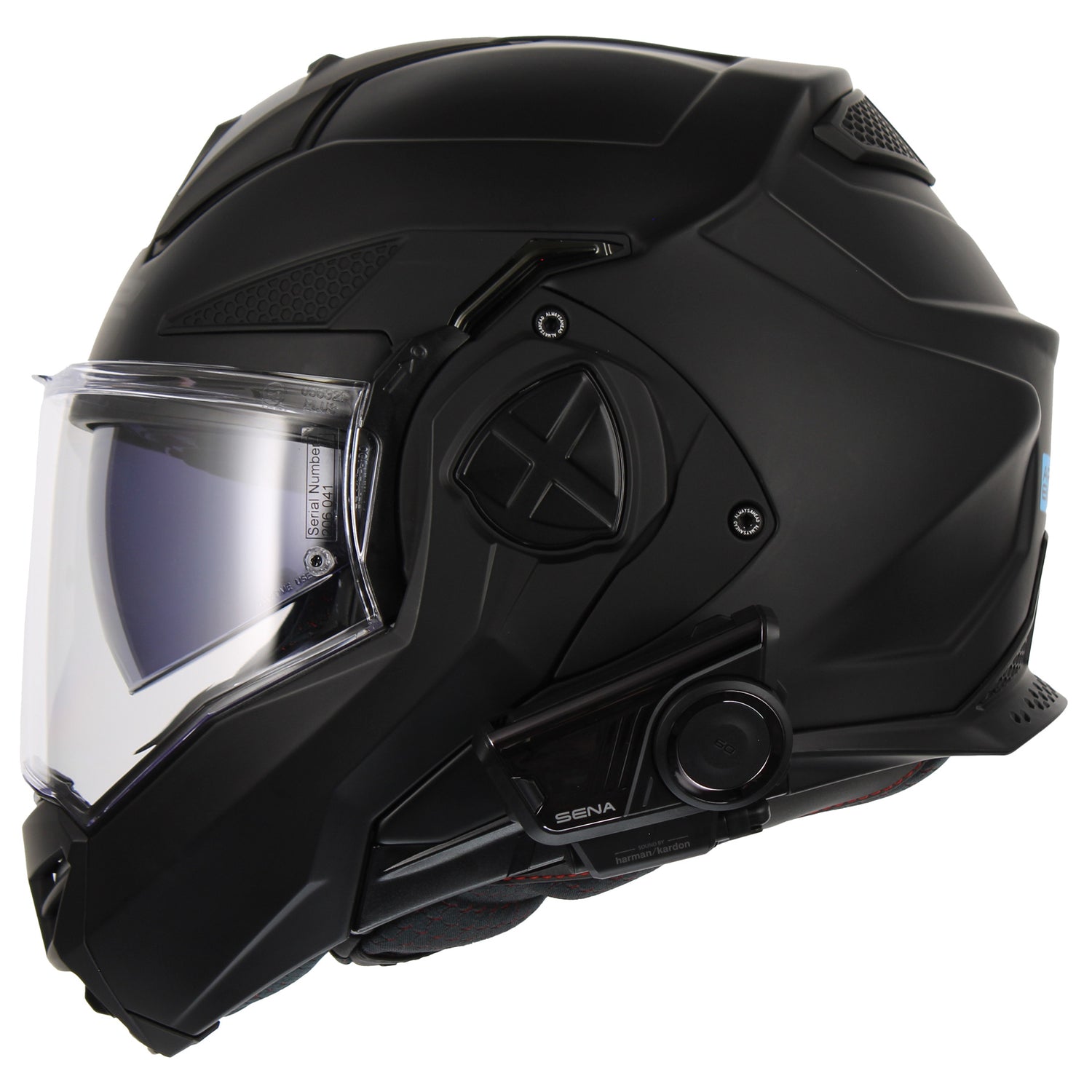 LS2 Helmets Advant X Modular Helmet with Preinstalled Sena 60S Mesh Bluetooth Headset