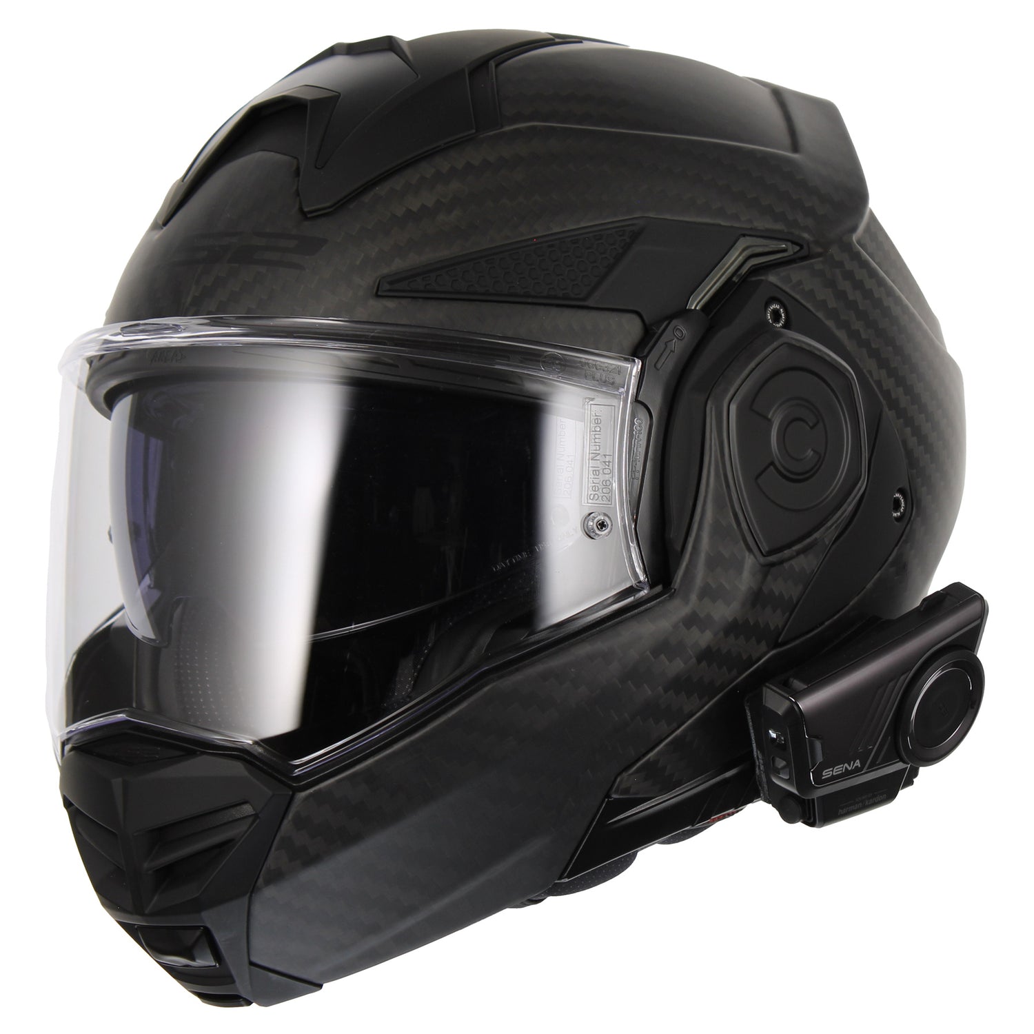 LS2 Helmets Advant X Carbon Fiber Modular Helmet with Preinstalled Sen – Black Hills Moto