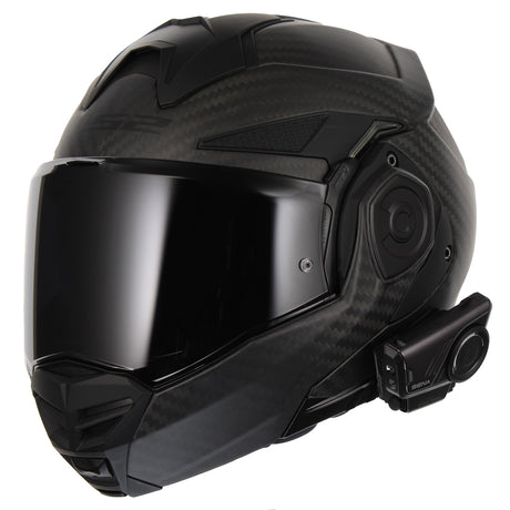 LS2 Helmets Advant X Carbon Fiber Modular Helmet with Preinstalled Sena 60S Mesh Bluetooth Headset