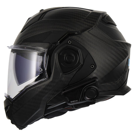 LS2 Helmets Advant X Carbon Fiber Modular Helmet with Preinstalled Sena 60S Mesh Bluetooth Headset