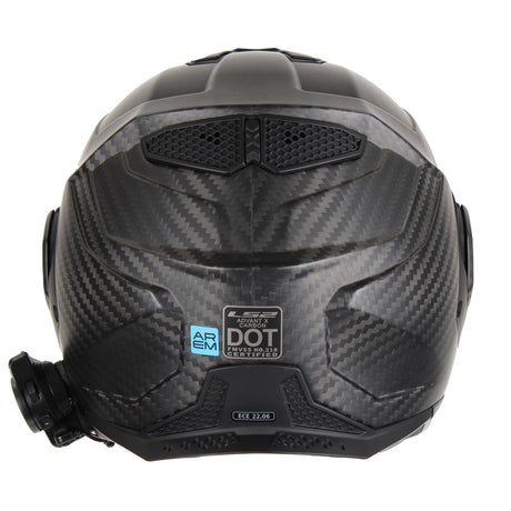 LS2 Helmets Advant X Carbon Fiber Modular Helmet with Preinstalled Sena 60S Mesh Bluetooth Headset