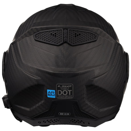 LS2 Helmets Advant X Carbon Fiber Modular Helmet with Integrated Cardo 4X Bluetooth