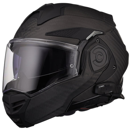 LS2 Helmets Advant X Carbon Fiber Modular Helmet with Integrated Cardo 4X Bluetooth