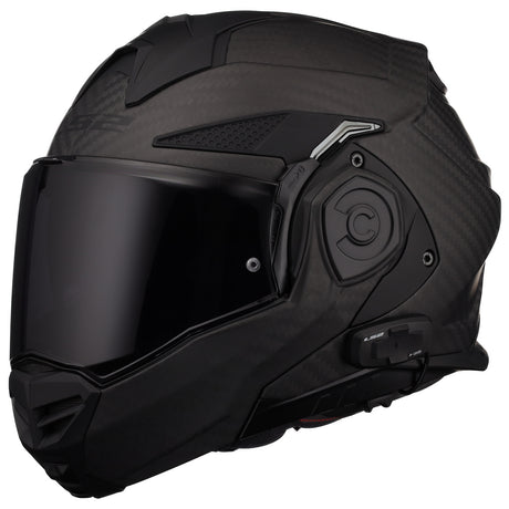 LS2 Helmets Advant X Carbon Fiber Modular Helmet with Integrated Cardo 4X Bluetooth
